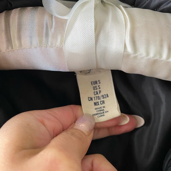 Women’s s Black utility military jacket sherpa lined hoodie - Picture 12 of 15